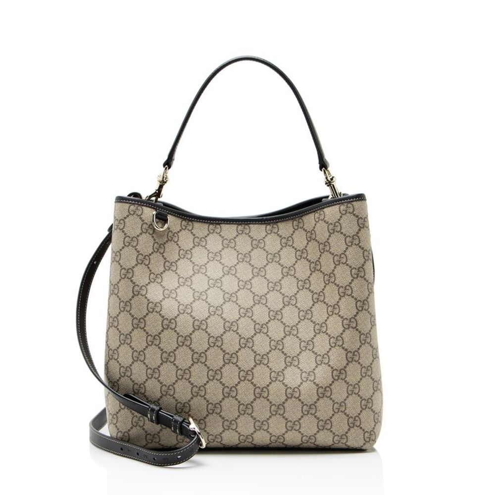 Gucci GG Supreme Emblem Medium Bucket Bag